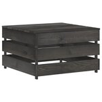 Vidaxl salon de jardin 8 pièces avec coussins bois imprégné de gris