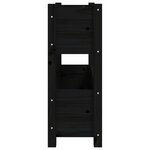 vidaXL Jardinière Noir 77x25x66 cm Bois massif de pin