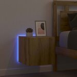 vidaXL Meuble TV mural Montage mural Chêne artisan 30 5 x 35 x 30 cm