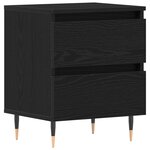 Table de chevet vidaXL en chêne noir 40x35x50 cm en bois d'ingénierie