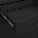 vidaXL Armoire de bureau et jardinière Anthracite 90x40x125 cm Acier