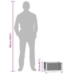 vidaXL Lit surélevé 40x40x23 cm Polypropylène