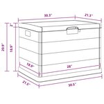 vidaXL Boîte de Rangement de Jardin Anthracite 77.5 x 54.5 x 53 cm