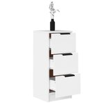 vidaXL Buffets 2 Pièces blanc 30x30x70 cm bois d'ingénierie