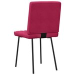 vidaXL Chaises à manger lot de 2 Rouge bordeaux Velours