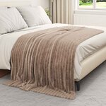 vidaXL Couvertures à jeter 6 Pièces Camel 200 x 150 cm Toison