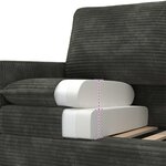 vidaXL Ensemble de Canapés 2 pc Anthracite Polyester