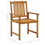 vidaXL Chaises de jardin avec coussins 2 Pièces Bois d'acacia massif