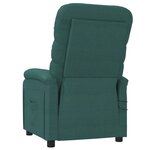 vidaXL Fauteuil électrique de massage Vert foncé Tissu