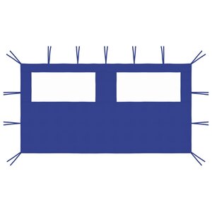 vidaXL Paroi latérale de belvédère avec fenêtres 4x2 m Bleu