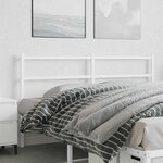 vidaXL Tête de lit de remplacement métal blanc 160 cm