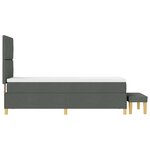 vidaXL Lit à ressorts avec matelas Gris foncé 80 x 200 cm tissu