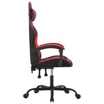 vidaXL Chaise de jeu Noir et rouge Similicuir