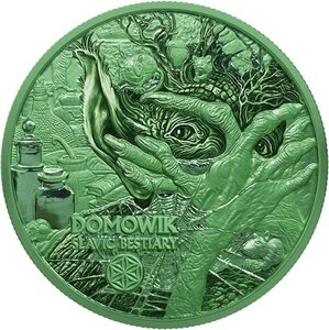 Pièce de monnaie en Argent 1000 Francs g 62.2 (2 oz) Millésime 2026 Slavic Bestiary DOMOWIK SPACE GREEN