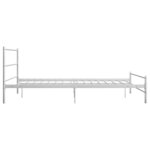 vidaXL Cadre de lit sans matelas blanc métal 120x200 cm