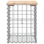 vidaXL Banc de jardin design de gabion 33x31x42 cm bois massif de pin