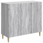 vidaXL Buffet Sonoma gris 89 x 34 5 x 80 cm Bois d'ingénierie