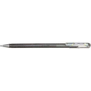 Stylo roller Hybride encre gel 'Dual Pen Metallic' Argent x 12 PENTEL
