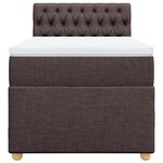 vidaXL Sommier à lattes de lit avec matelas Marron foncé 90x190 cm