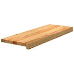 vidaXL Marches d'escalier 2 Pièces marron clair 70x25x2 cm chêne massif