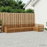 vidaXL Ensemble de canapés d'extérieur 6 Pièces Naturel