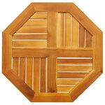 vidaXL Dessus de table 60x60x2 cm octogonal bois massif d'acacia
