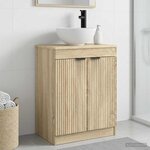 vidaXL Meuble de salle de bain avec évier Chêne Sonoma 54 x 35 x 83 cm