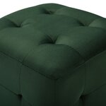 vidaXL 2 Pièces Tables de chevet Vert 30x30x30 cm Tissu velours
