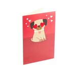 Carte saint-valentin - chiot coeurs - draeger paris