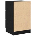 vidaXL Cabinet de chevet Chêne noir 40 x 65 x 65 cm Bois d'ingénierie