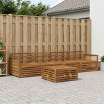 vidaXL Ensemble de canapés d'extérieur 5 Pièces Naturel