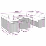 vidaXL Salon de jardin avec coussins 10 Pièces gris résine tressée