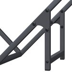 vidaXL Portant de bois chauffage anthracite 50x25x50 cm