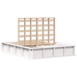 vidaXL Cadre de lit Blanc 135 x 190 cm Bois de pin massif
