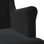 vidaXL Fauteuil Noir Velours