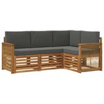 vidaXL Ensemble de canapés d'extérieur 4 pc Polyester