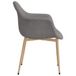 Vidaxl chaise de salle à manger gris clair tissu