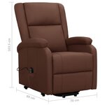 Vidaxl fauteuil inclinable marron similicuir