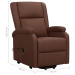 vidaXL Fauteuil Marron Similicuir