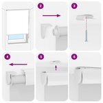 vidaXL Store enrouleur de douche avec cassette largeur du tissu 66 cm
