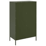 vidaXL Buffet haut vert olive 68x39x113 cm acier