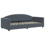 vidaXL Lit de jour avec gigogne et matelas gris foncé 90x190cm velours