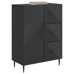 vidaXL Buffet avec tiroir Noir 66 x 34 5 x 89 5 cm Bois d'ingénierie