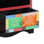 vidaXL Meuble TV Multicolore 80 x 35 x 50 cm Bois de manguier massif