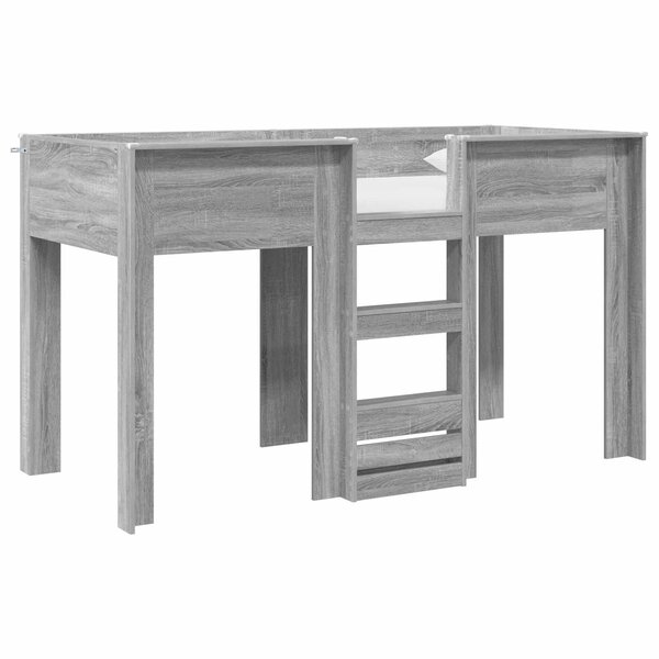 vidaXL Lit Superposé pour Enfants Gris Sonoma 75 x 190 cm