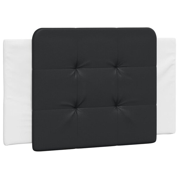 vidaXL Coussin de tête de lit Zadar noir et blanc 80 cm similicuir