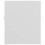 vidaXL Armoire d'évier avec lavabo intégré Blanc Aggloméré