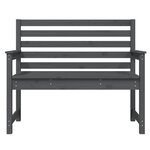 vidaXL Banc de jardin gris 109x48x91 5 cm bois massif de pin