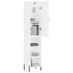 vidaXL Buffet haut Blanc 34 5x34x180 cm Bois d'ingénierie