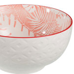 Bol blanc tropical en porcelaine